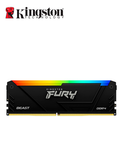 Memoria RAM Kingston Fury Beast RGB BLACK 16GB DDR4-3600MT/s